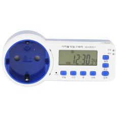 디지털 무소음 타이머 콘센트 대기전력차단 타임스위치 SJD-CR16H, 1세트