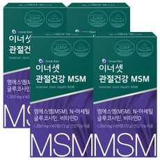 InnerSet MSM&N-乙醯葡糖胺&維他命D錠 72g, 60顆, 4個