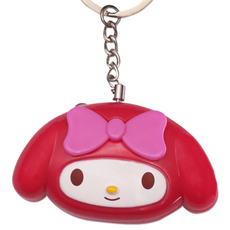 클래식아카이브 귀여운 토끼 캐릭터 호신용 어린이 휴대용 경보기 키링, 레드