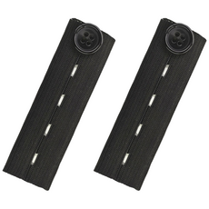 리르베르 1+1 4단 밴드형 허리 연장 단추, 2개, 블랙