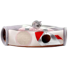 貓咪玩具隧道, 1個, 粉色的