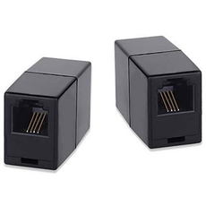 전화선 연장 커넥터 RJ11 I형 전화선 팩스선 연장 어댑터 연장케이블 커플러, 블랙/Black