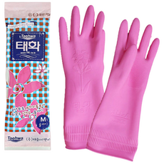 태화 고무장갑 올에이, 핑크, 중(M), 4개