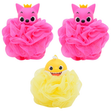 碰碰狐沐浴球 2入+鯊魚寶寶沐浴球 1入, 混色, 1組