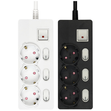 아이정 국산 멀티탭 추천 개별 과부하 3구 기숙사준비물, 개별 3구 잉크 블랙, 1개, 5m