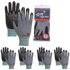 쓰리엠 슈퍼그립 200 장갑 양손 세트 그레이, 5개