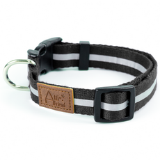 아띠지기 반려동물 3M 반사형 웨빙 목줄, 블랙, 1개