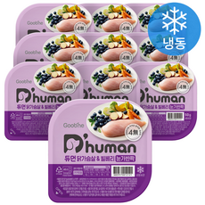 듀먼 전연령용 강아지 눈가반짝 화식사료, 닭, 50g, 10개