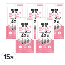 인터펫코리아 챱챱플러스 짜먹는 강아지 유산균 파우치, 소고기맛, 60g, 15개