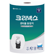 4534661 크리넥스 센터풀 스탠다드 980 물풀림휴지 3롤 점보롤 화장지, 1세트, 1000매
