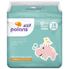 폴라리스팡팡 울트라씬 팬티형 기저귀 남여공용, 점보형 이상(3XL), 18매