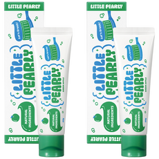 리틀펄리 어린이 저불소 500ppm 비건 치약 청사과향, 60g, 2개