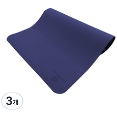크로마티코 TPE 넓은 와이드 요가매트 홈트매트 6mm, 3개, 코발트네이비