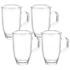 글라스락 손잡이 빅 머그컵 530ml, 투명, 4개