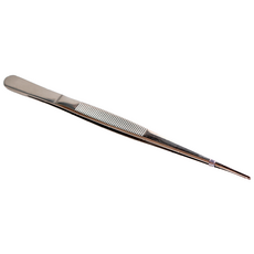 [미앤지코리아] 전문가용 16cm 롱 트위저 초정밀 스테인리스 속눈썹 연장 네일 핀셋, 실버, 1개