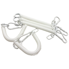 비플래닛 카라비너 스프링 분실방지 낚시 등산 여행 운동 멀티 버클 안전고리 열쇠고리 스프링줄 스트랩, 5개, 화이트