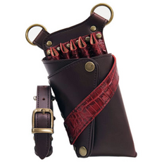 42沙龍美容師用剪刀收納包 肩背式, 棕紅色, 1個