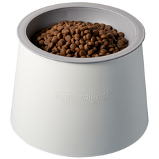 요기펫 요기 스탠드 강아지 밥그릇, 흰색 + 밝은 회색, 1개