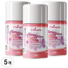 아로마에어 방향제 자동분사기 리필 캔, 280ml, 5개, 체리블라썸