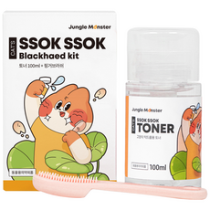 정글몬스터 고양이 쏙쏙뽑냥 토너 + 핑커브러쉬, 100ml, 1개입, 1세트