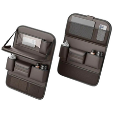 tinduo 자동차 뒷자석 수납 뒷자석 테이블 다용도 수납, 브라운, 1개