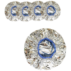 율이 헤어캡 셀프 홈 무선 온열캡 샤워캡 고급형 트리트먼트헤어 스티머전용 사우나용 찜질방용 남여공용, 4개, 블루