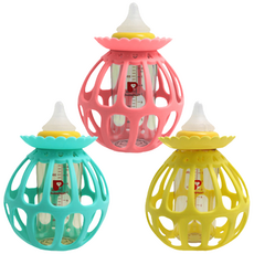 [앙쥬] 맘마볼 젖병홀더 / 흘림방지 / 감각발달, 맘마볼 젖병홀더(핑크), 1개, 핑크