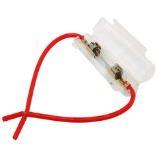 LJ 51214 수항 12v 유리관 휴즈 홀더 퓨즈 배선타입 쇼트방지 자동차 오토바이 바이크, 1개, 1개