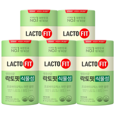 락토핏 식물성 프로바이오틱스 종근당 그린 생유산균, 5박스, 60회분