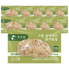 여우닭 스팀 슬라이스 닭가슴살 허브페퍼, 10팩, 150g