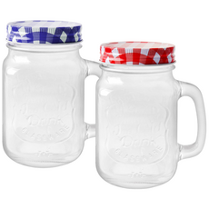 아이스드링크자 500ml / 유리병 / 유리컵, 02 아이스드링크자 500ml - 블루체크, 1개