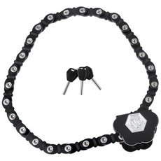 자전거 자물쇠 열쇠 관절형 관절락 도난방지 잠금장치, 1개, 블랙