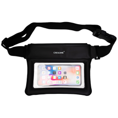 크리썸 방수팩 ipx8등급 스마트폰 방수팩 방수 대형 가방 힙색, 1개, 블랙