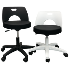 체어킹 회전 스툴 의자 - 진료 미용 네일 카운터 다용도 (기본형), 블랙 스툴, 1개