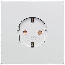 나노 유로 화이트 융스타일 접지콘센트 1구, 1개