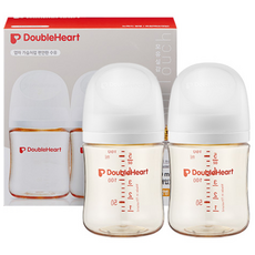 더블하트 모유실감 베이직 제뉴인화이트 160ml 트윈팩(젖꼭지미포함), 1박스, 제뉴인 화이트