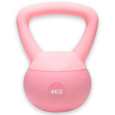 펠컨 무소음 소프트 케틀벨, 1개, 4kg, 핑크