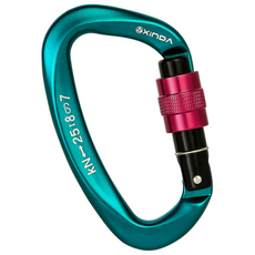 암벽 장비 카라비너 25KN 고강도 등반 안전 클립, 1개, 블랙