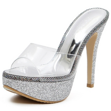 세리즈 가보시 투명 슬리퍼 하이힐 12cm