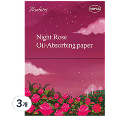 퍼즈생활건강 휴대용 페이셜 기름종이 레드, 100개입, 3개