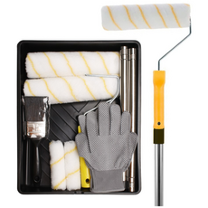 ITL 페인팅 롤러 붓 트레이 연장봉 키트 리필용 솔 도장 용품 페인트롤러세트 8P