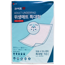 라이프업 성인용기저귀 위생깔개매트 특대형 사이즈 (900X600) 1박스 (10매X6팩=60매), 6개, 10개입, 1박스 60매