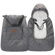미라클 베이비 사계절용 아기띠 워머 방풍 방우, 회색