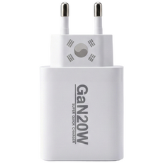 초고속 멀티 충전기 국산 아이홈 Gan65W 30W 20W C타입 2포트 PD PPS 60W블레이디드충전케이블 난연PVC커버 단선방지탭포함, 1세트, 화이트 20W 태극기에디션