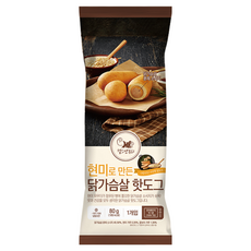 헬스앤뷰티 현미로 만든 닭가슴살 핫도그, 80g, 5개