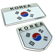 차량용 태극기 엠블럼 메탈 플레이트 오토바이 스티커 KOREA 국가대표 코리아, 방패형, 컨텐츠 참조
