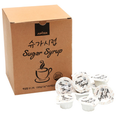 쥬피터 포션 슈가 시럽 13g 100개입 미니 일회용 휴대용 시럽, 1