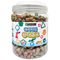 하우펫 해피타임 황태큐브 1kg 대용량 알러지예방 강아지 교육용 훈련용 노즈워크 칭찬간식 황태 져키, 1개