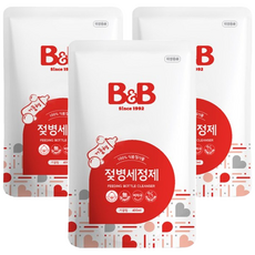 비앤비 젖병세정제 거품형 리필, 400ml, 3개