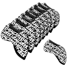 힐크릭 아트 시리즈 네오프렌 아이언 헤드커버 HCHC-2071 8p, 블랙, 8개